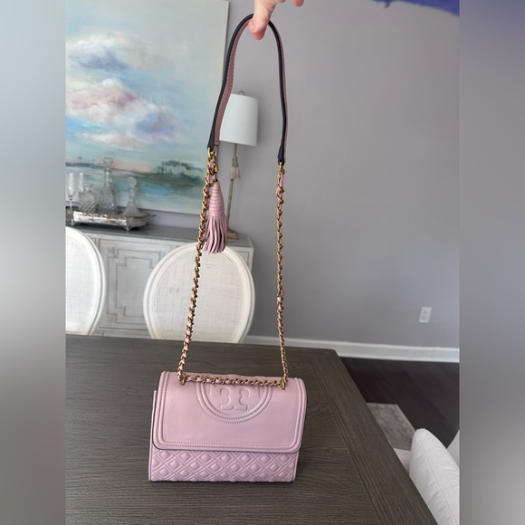 Tory Burch Shell Pink Leather Shoulder Bag - Picture 4 of 9